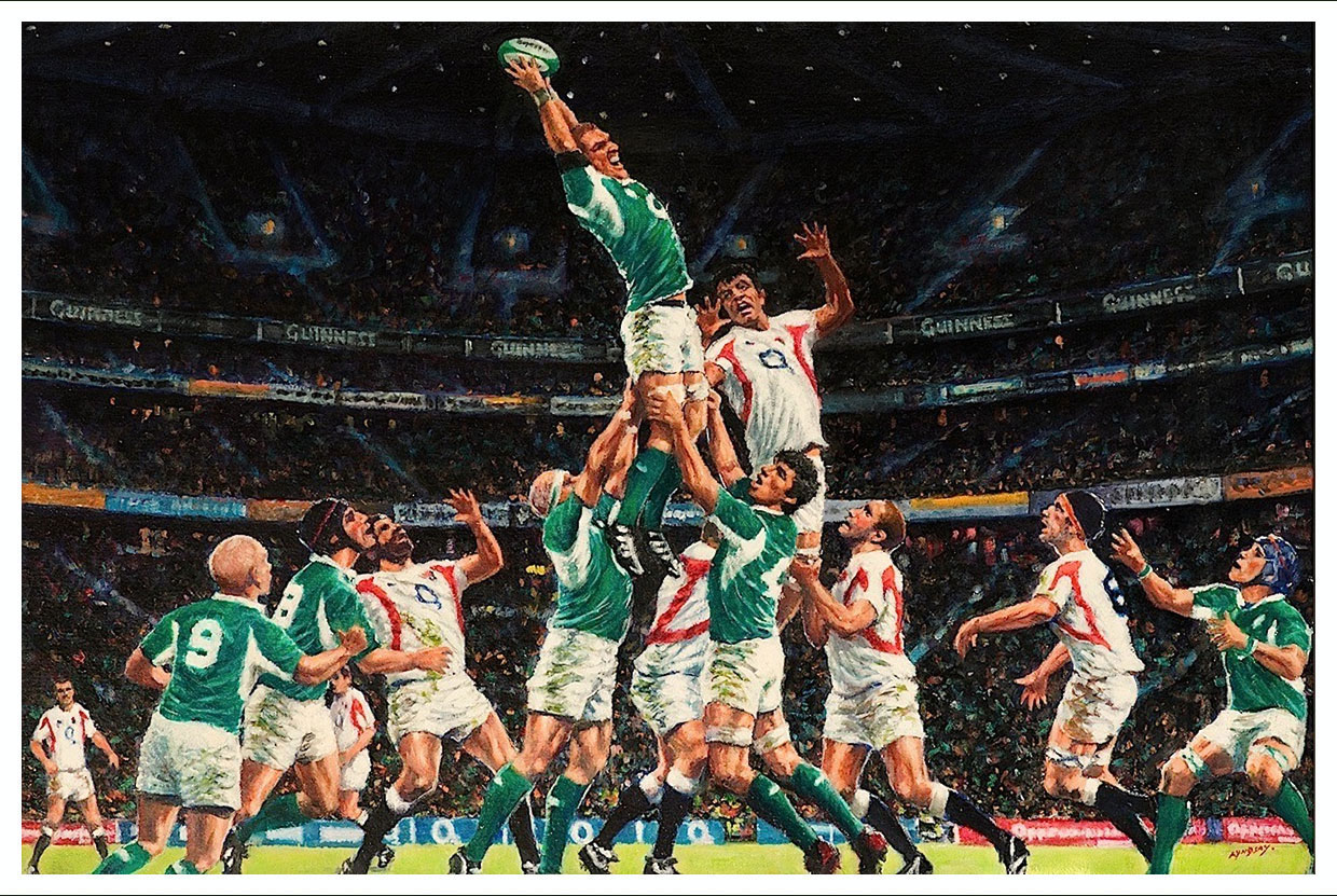1240x831 Rugby Paintings Roy Lyndsay Artist L Irish Artist Westmeath - Rugby Painting