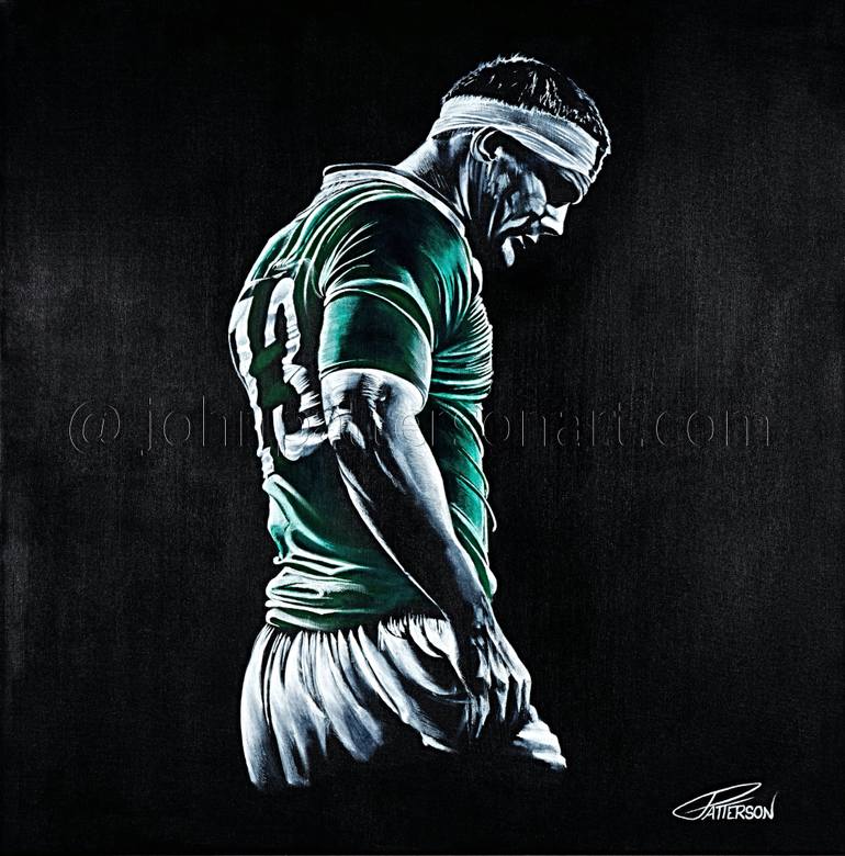 770x780 Saatchi Art The Rugby Legend Brian O'Driscoll Painting By John - Rugby Painting