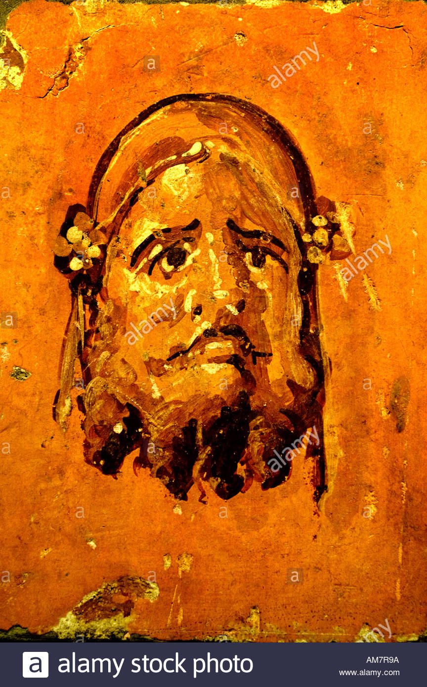 864x1390 Pompeii Fresco Paintings Roman Ruined Portrait Stock Photo - Ruined Painting