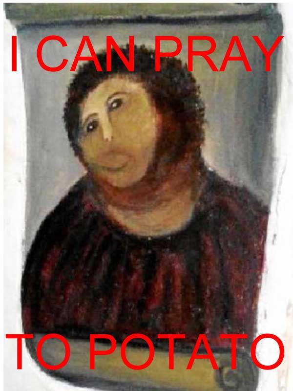 600x800 Potato Jesus Know Your Meme - Ruined Painting