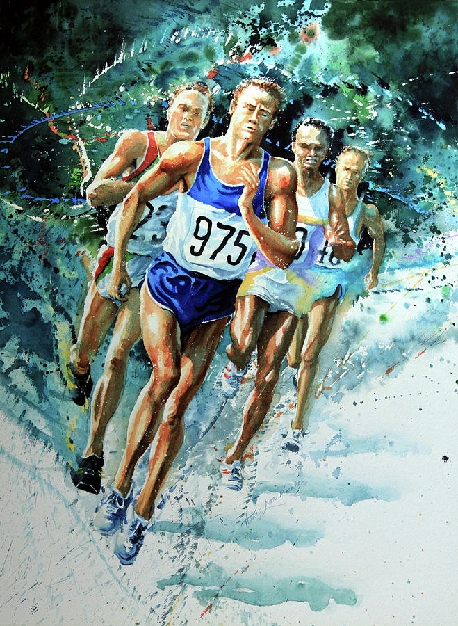 659x900 Run For Gold Painting By Hanne Lore Koehler - Run Painting
