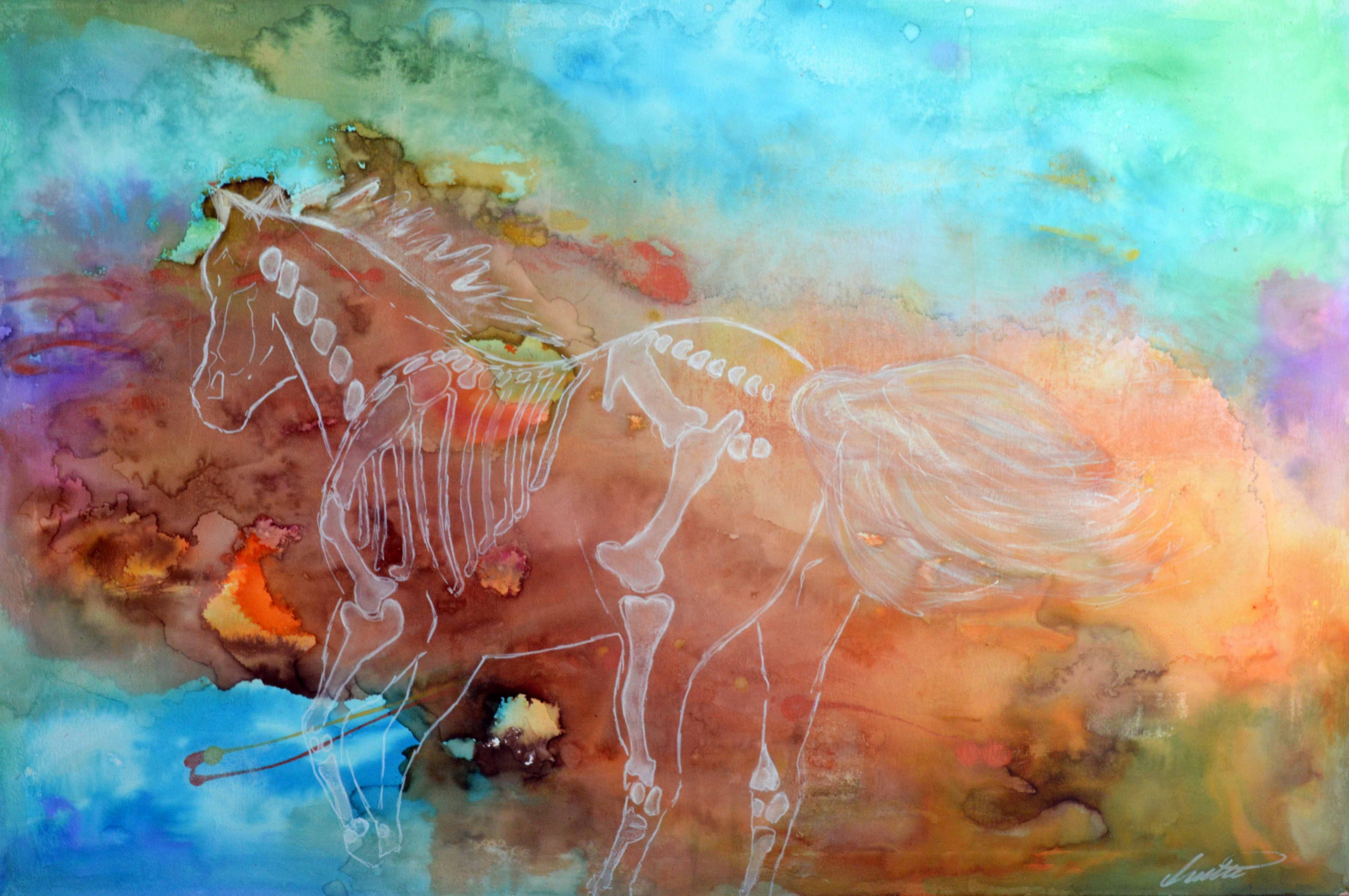 3853x2560 Run With The Wind - Run Painting