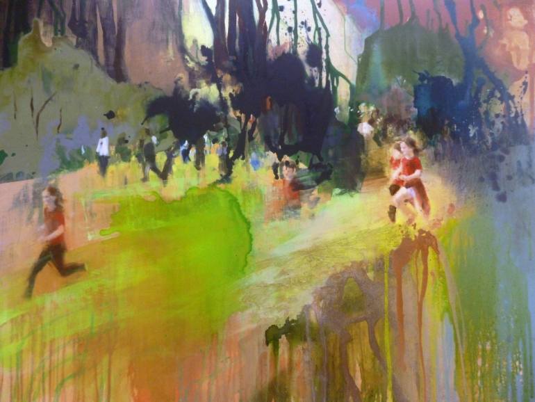 770x578 Saatchi Art Run Painting By Sheila Chapman - Run Painting