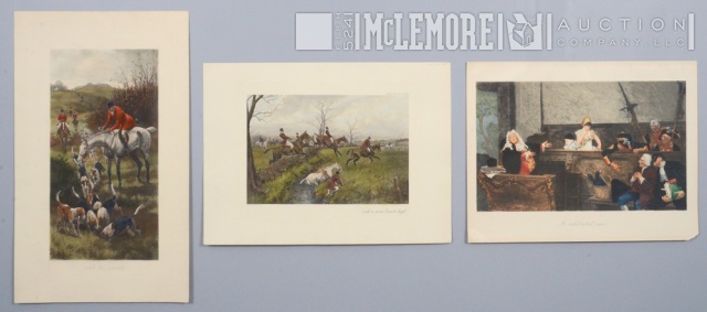 640x283 Hand Painted Lithograph Titled Run To Earth By A. C. Havell - Run To Earth Painting