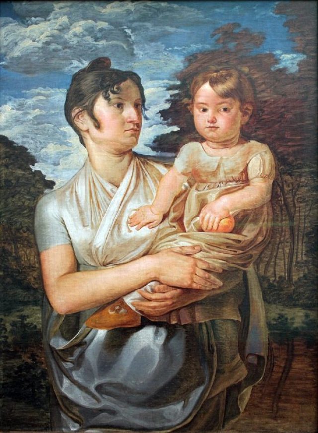 640x872 Phillip Otto Runge Wife And Son Of The Artist - Runge Painting