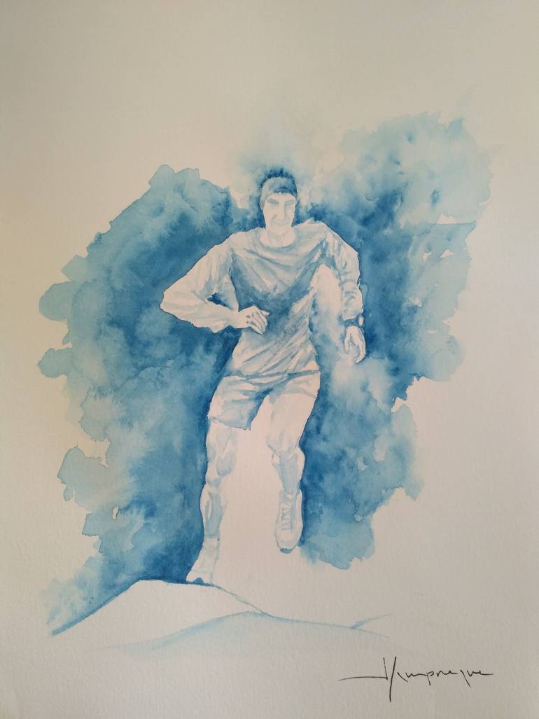 770x1027 Saatchi Art Trail Runner Painting By Javier Lampreave - Runner Painting