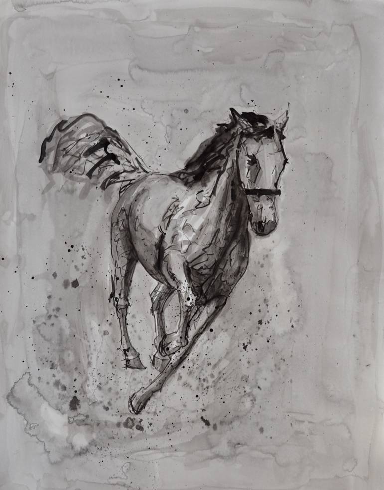 770x982 Saatchi Art Running Horse Painting By John Gallagher - Running Horse Painting