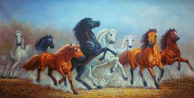 659x335 China Hand Painted Running Horse Oil Painting - Running Horse Painting