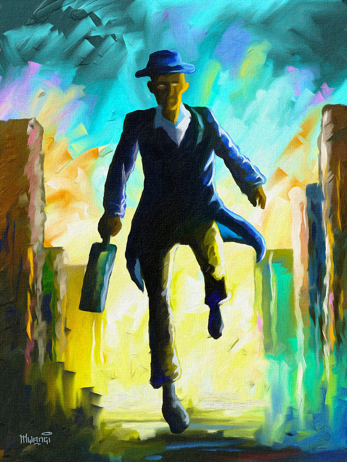 675x900 Running Man Painting By Anthony Mwangi - Running Man Painting