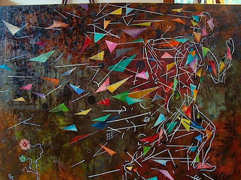 770x575 Saatchi Art Running Man Painting By Greg Jordan - Running Man Painting