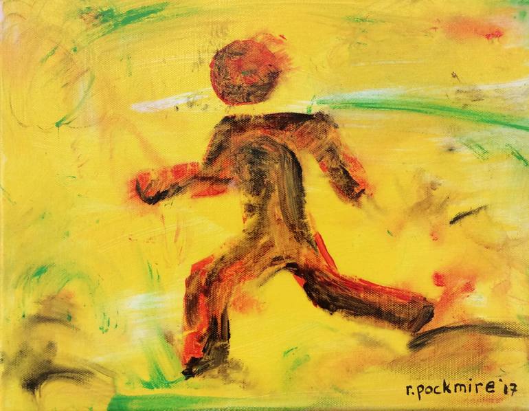 770x598 Saatchi Art Running Man 2 Painting By Robert Pockmire - Running Man Painting
