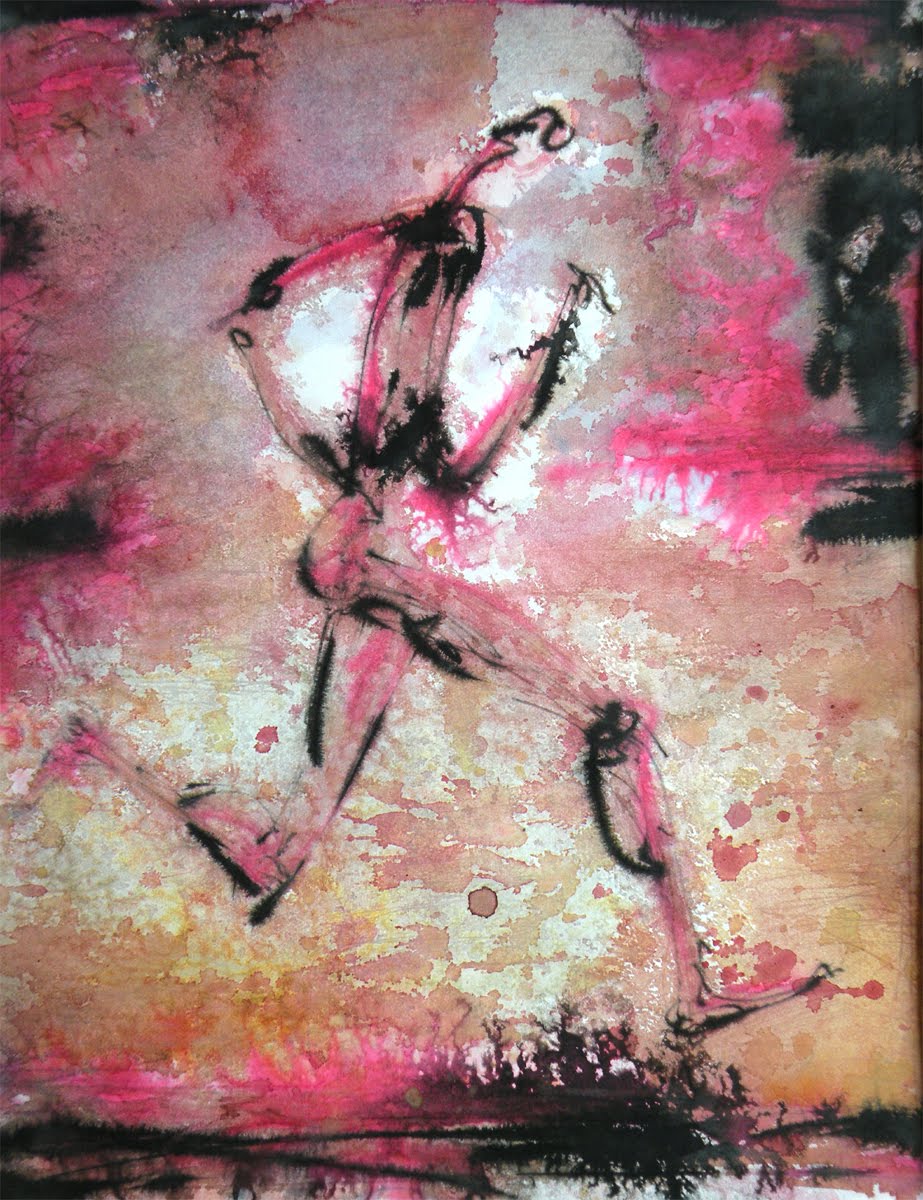 923x1200 Grubbs Artist New Work In Process, Series Titled, - Running Man Painting