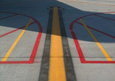 370x260 Line Striping Marking Paint Roads Streets Highways Airports Parking. - Runway Painting