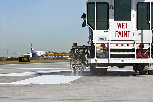 500x333 Photos Runway Painting At Sea Tac Airport The B Town (Burien) Blog - Runway Painting