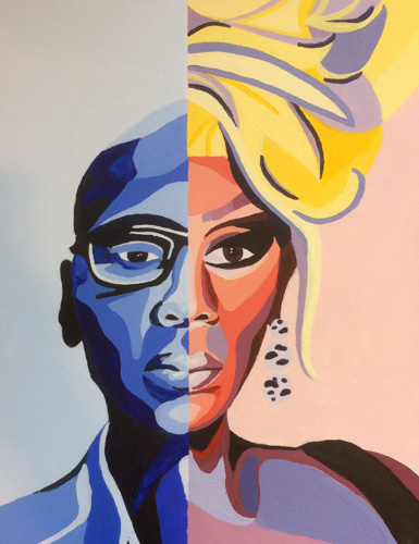 385x500 Paper And Paint - Rupaul Painting
