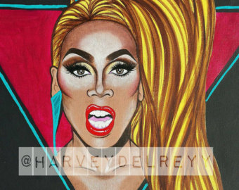 340x270 Drag Race Poster Etsy - Rupaul Painting