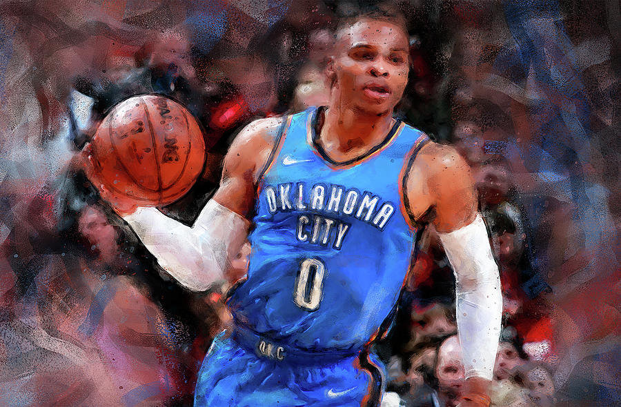 900x590 Russell Westbrook - Russell Westbrook Painting