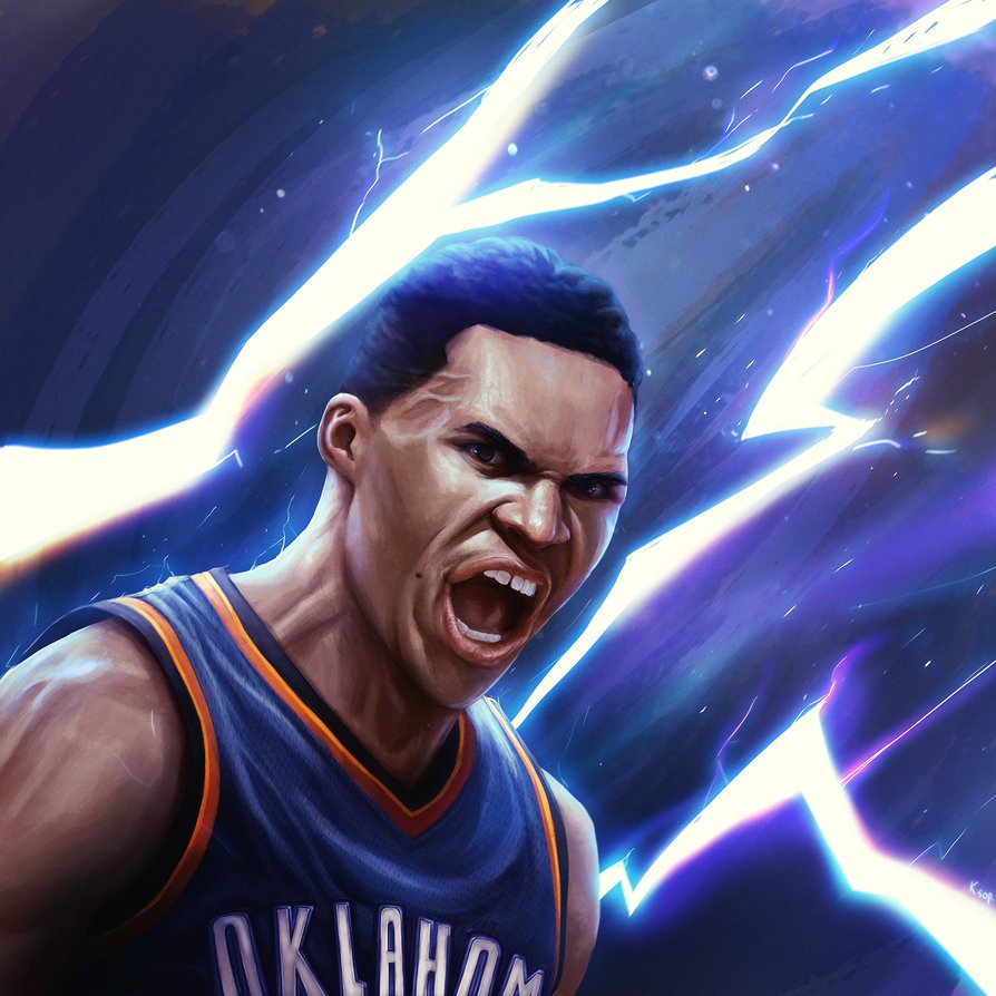 Russell Westbrook Painting at PaintingValley.com | Explore collection ...