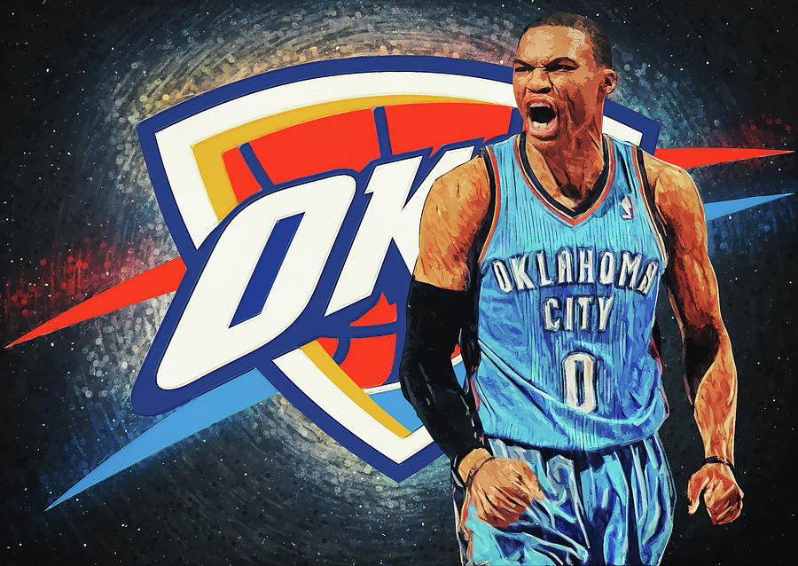900x638 Russell Westbrook Digital Art By Zapista - Russell Westbrook Painting