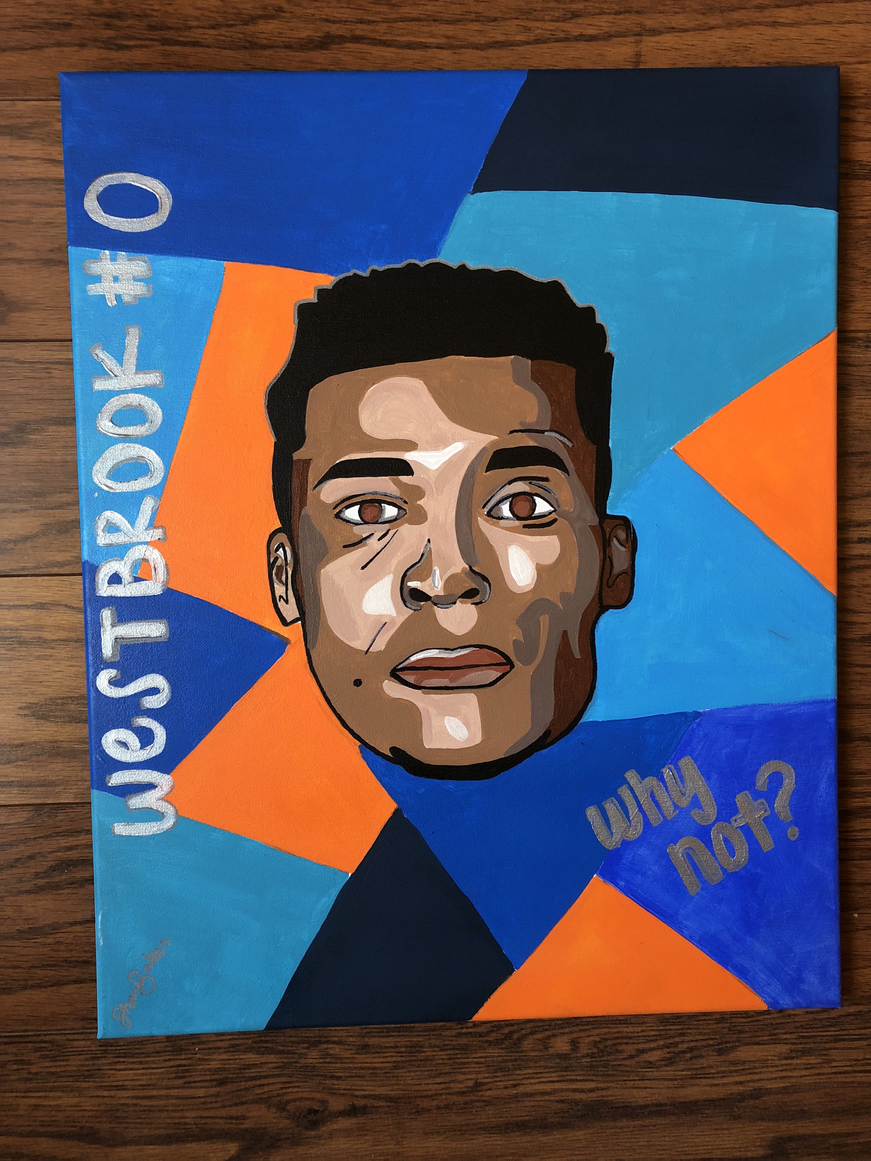 3024x4032 Okc Thunder Basketball - Russell Westbrook Painting