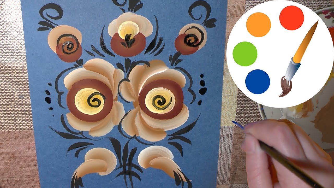 1280x720 Russian Folk Art, The House Painting Of The Russian North, One - Russian Folk Art Painting