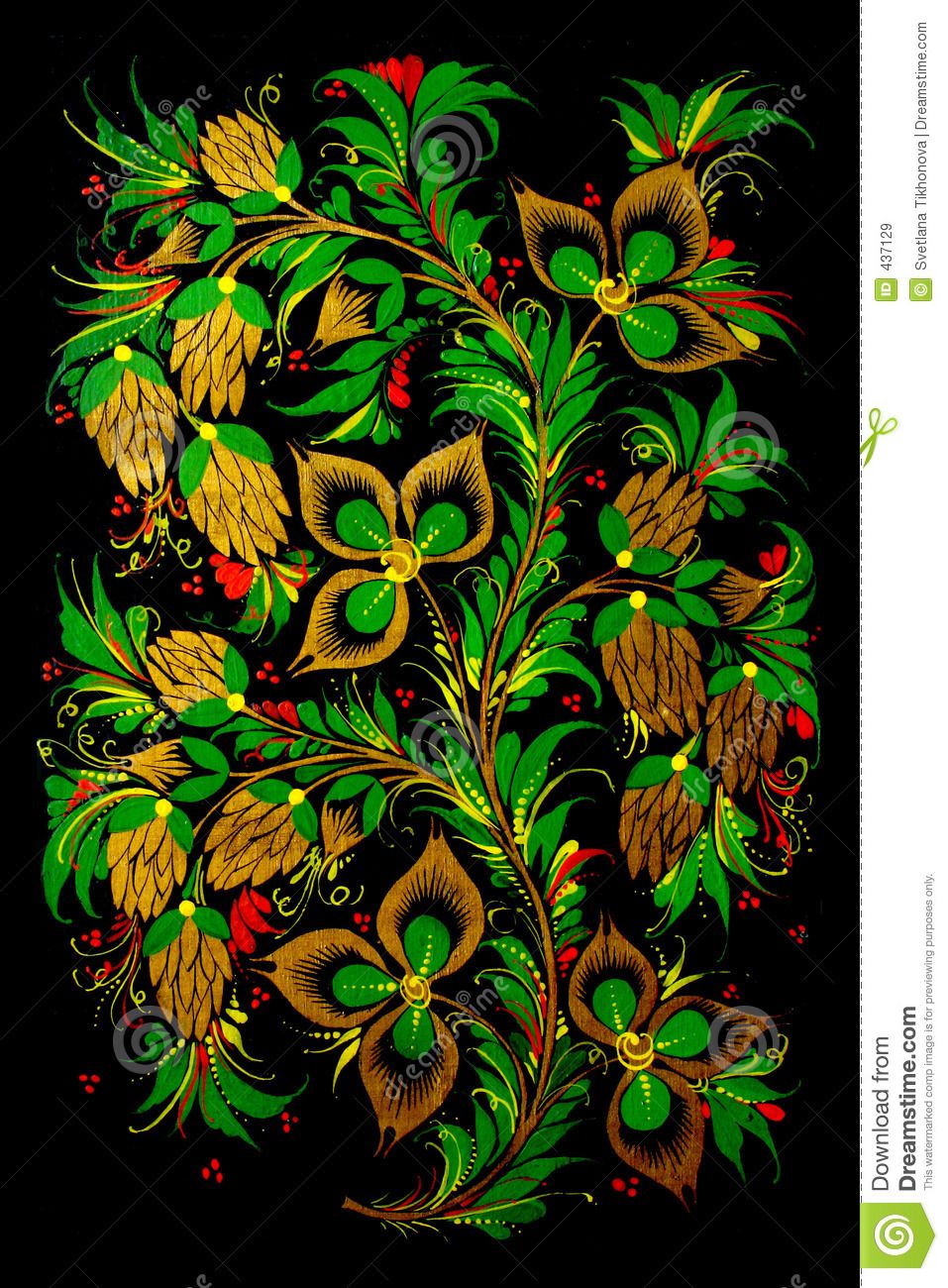 957x1300 Russian Folk Art Russian Folk Art. Painting On Wood. Floral - Russian Folk Art Painting