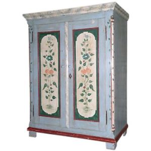 300x300 Russian Folk Art Painted Armoire Dated 1877 A189 Ebay - Russian Folk Art Painting
