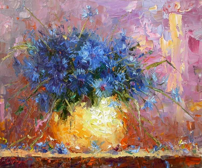 700x583 Tuman Zhumabaev, 1962 ~ Impressionist Painter Tutt'Art - Russian Impressionist Painting