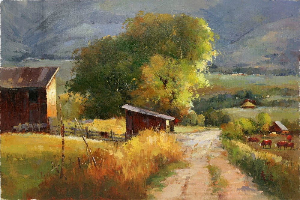 1000x667 Home Furnishing Decorative Oil Painting The Russian Landscape - Russian Landscape Painting