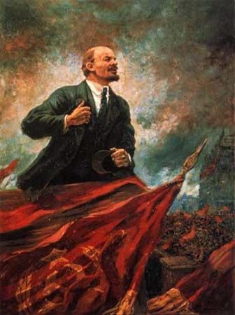 336x450 October 1917 Russian Revolution Painting Lenin Leading - Russian Revolution Painting