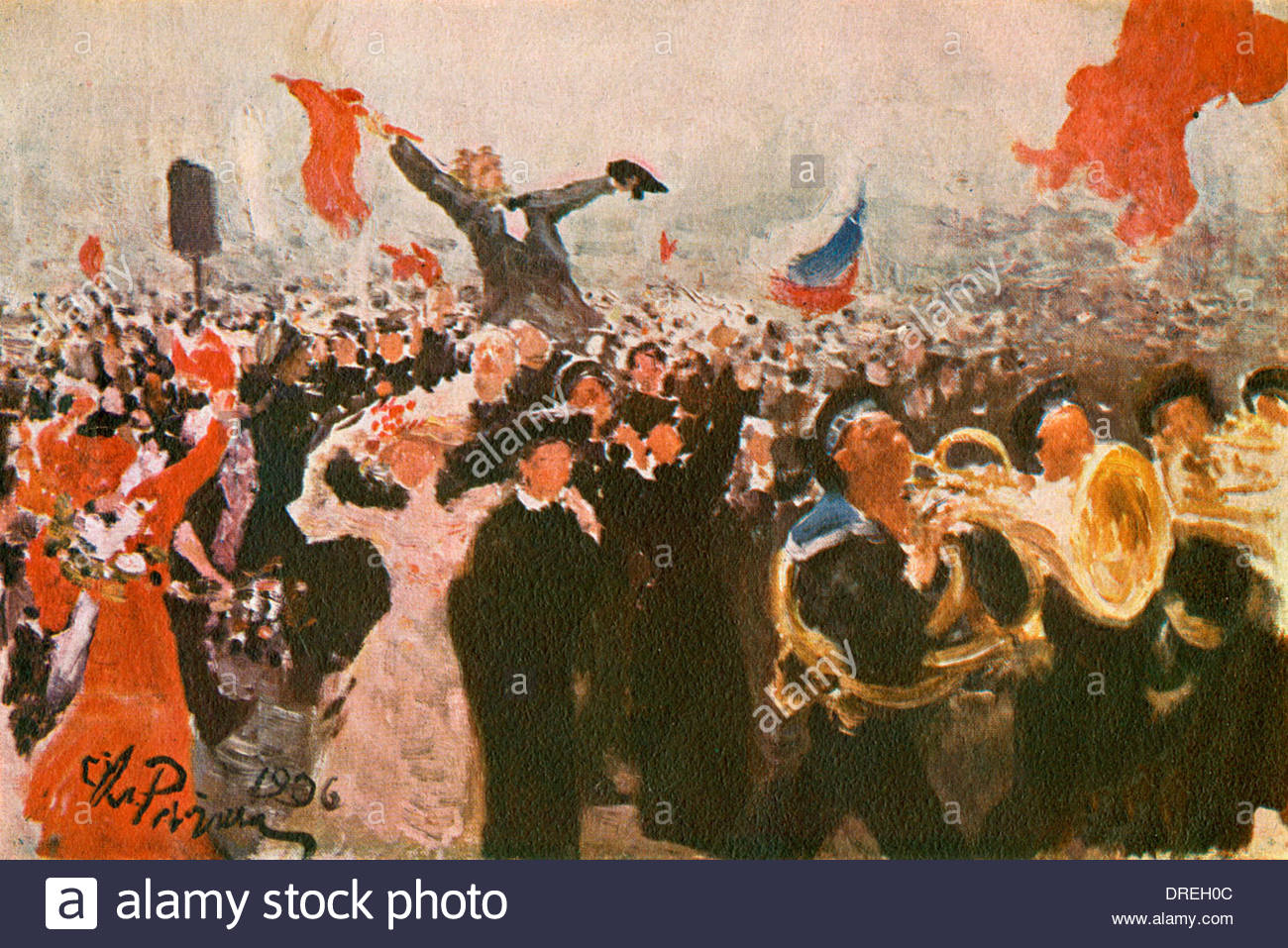 1300x957 Russian Revolution, Red Demonstration In October 1905 Stock Photo - Russian Revolution Painting
