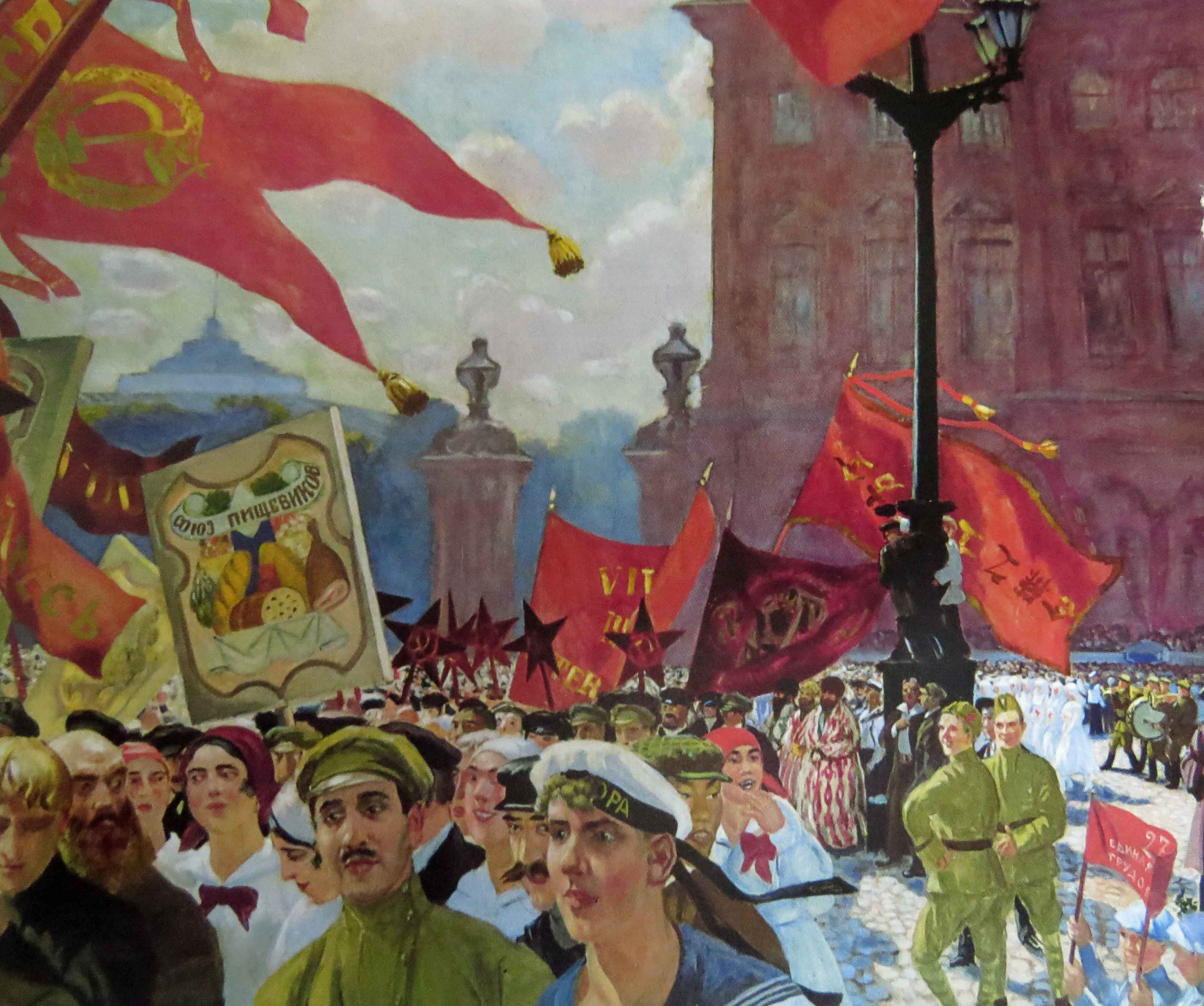 3591x3000 Russian Revolutionary Art Exhibition In London Excises Trotsky - Russian Revolution Painting
