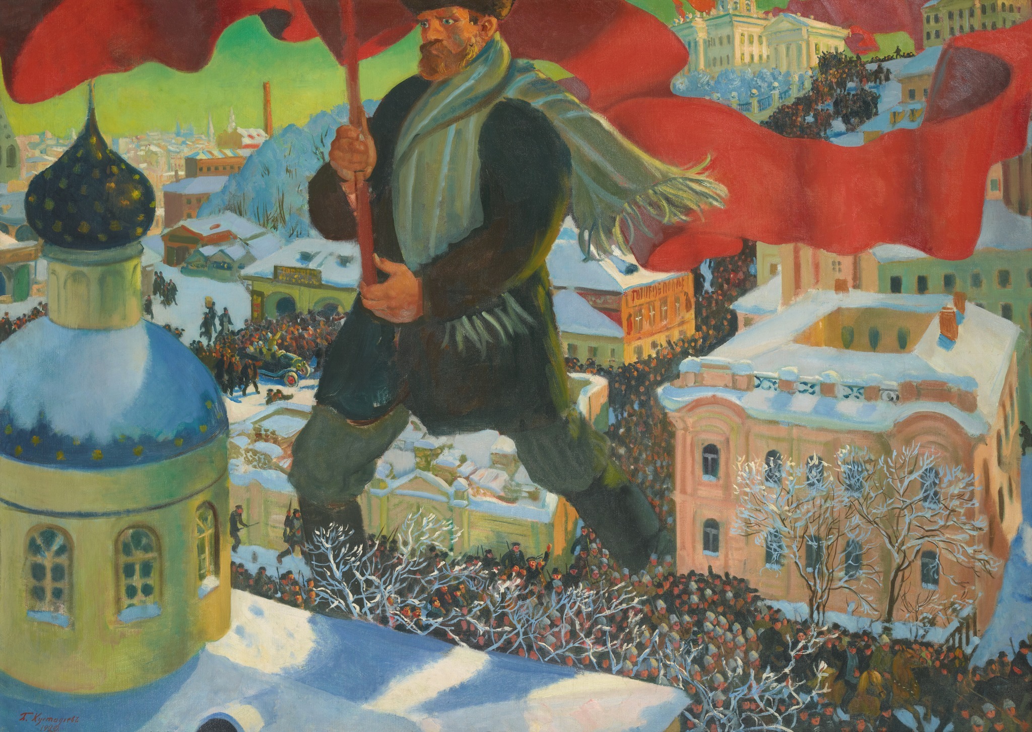 2048x1453 Boris Kustodiev's Painting, The Bolshevik., Offers Deep Insight - Russian Revolution Painting