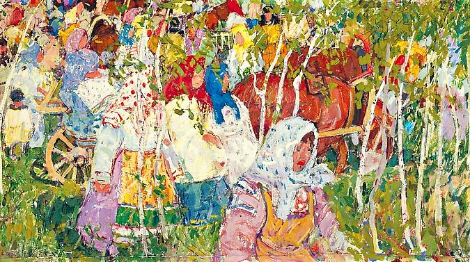 675x377 Gaspard, Leon (1882 1964) - Russian Wedding Painting