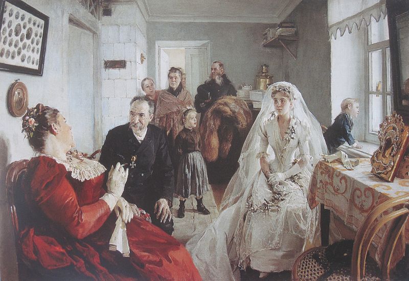 800x550 Before The Wedding, Waiting For The Best Man, 1880'S, Illarion - Russian Wedding Painting