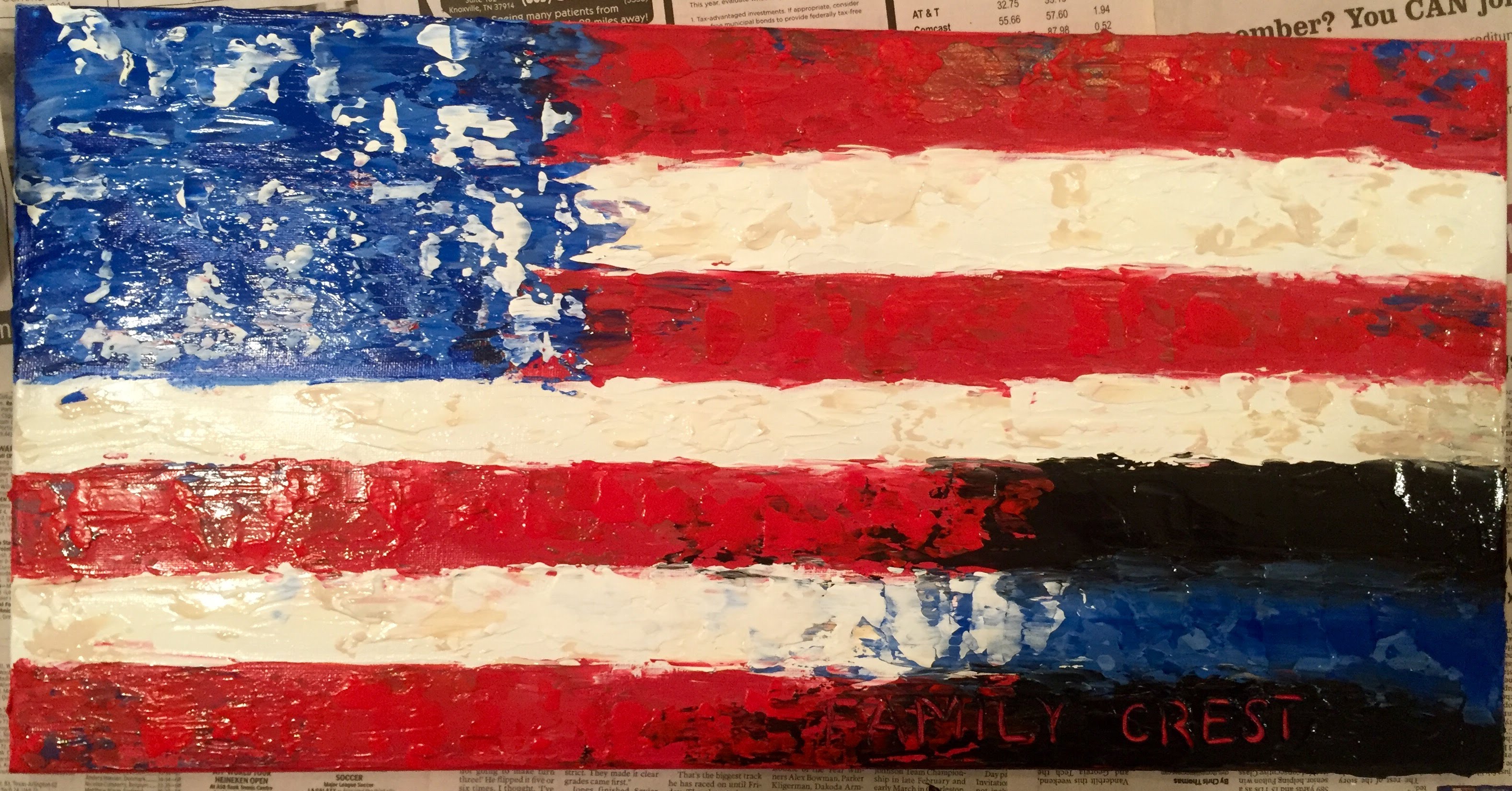 3155x1650 How To Paint An American Flag With Heavy Gel Medium And Acrylic - Rustic American Flag Painting
