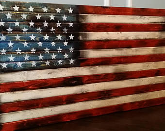 Rustic American Flag Painting at PaintingValley.com | Explore ...