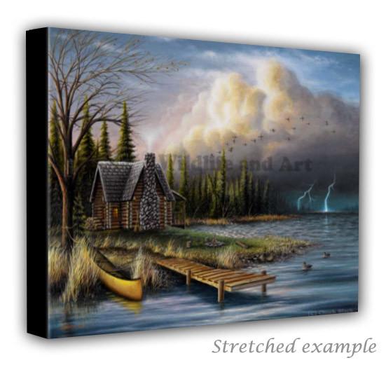 551x521 Rustic Cabin Wall Art Decor - Rustic Canvas Painting