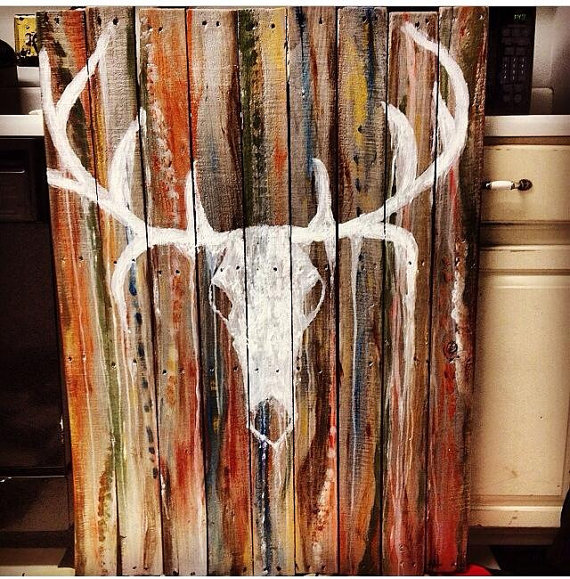 570x579 Western, Chic, Rustic, Painting, Handmade, Custom Made, Reclaimed - Rustic Painting