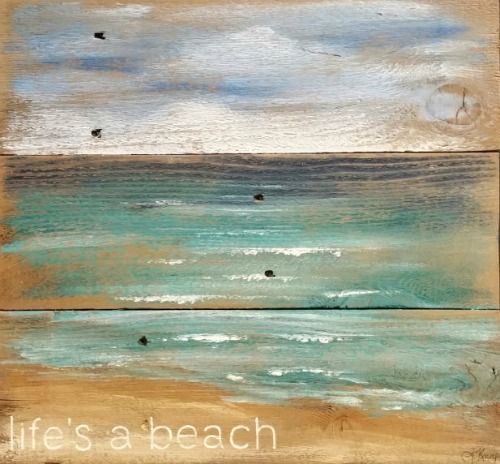 500x464 Coastal, Ocean Amp Beach Wood Wall Art Ideas For A Rustic Unique - Rustic Painting