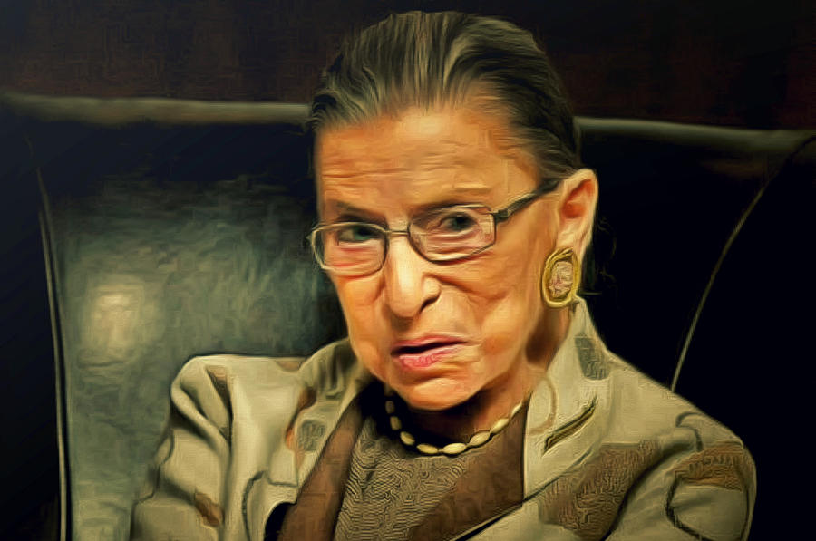 900x597 Ruth Bader Ginsburg Painting By Janice Maclellan - Ruth Bader Ginsburg Painting