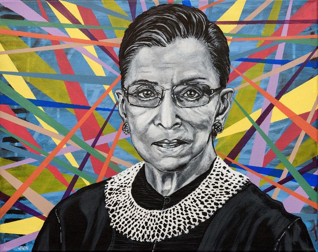 1024x812 Ruth Bader Ginsburg Painting By Joseph W. Nienstedt - Ruth Bader Ginsburg Painting