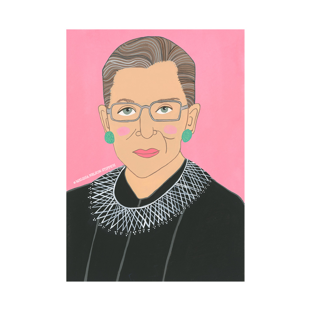 1009x1009 Ruth Bader Ginsburg Print Melissa Nelson Stippich - Ruth Bader Ginsburg Painting