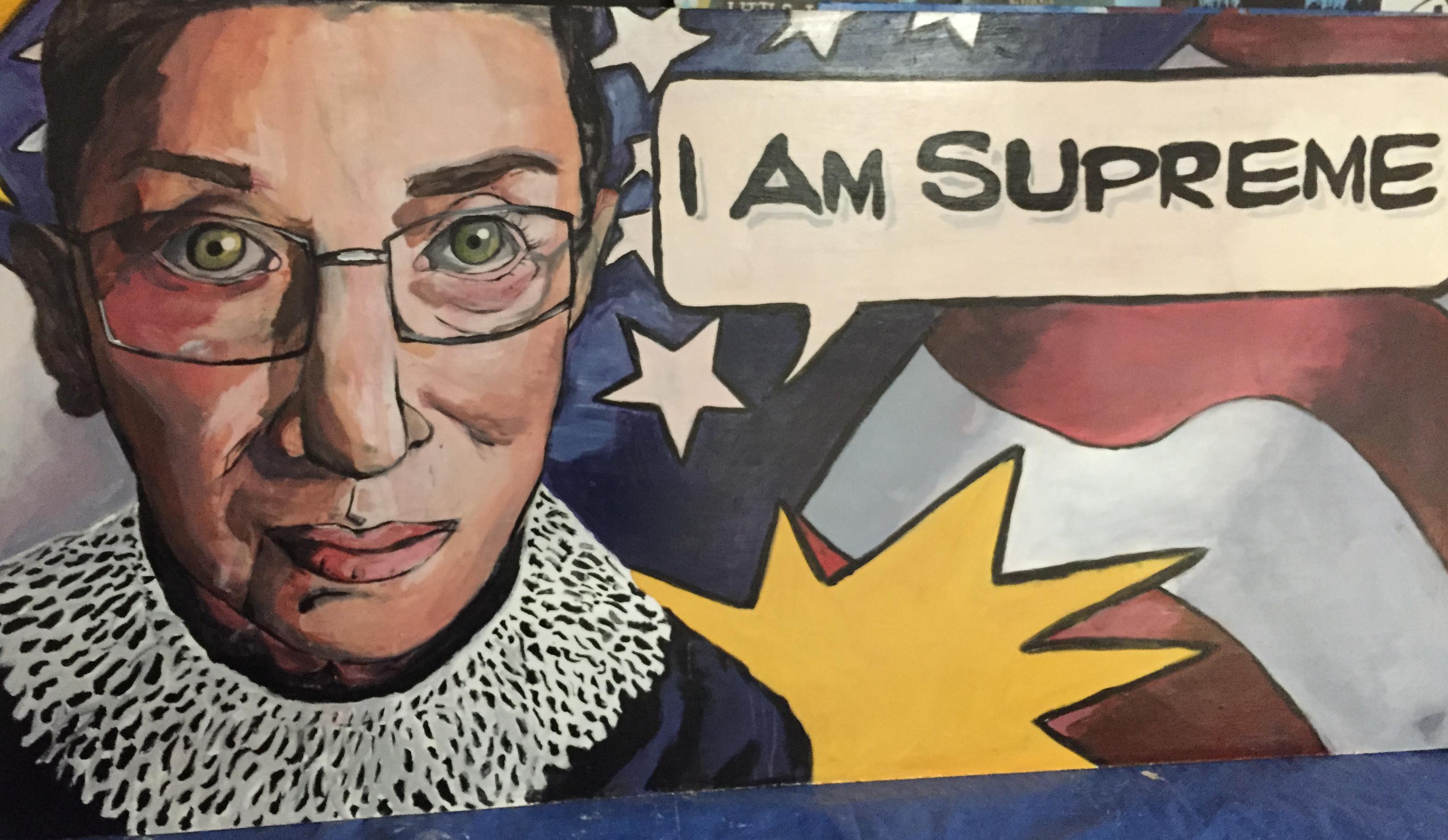 3243x1882 Supreme Court Justice Ruth Bader Ginsburg Painted In A Style - Ruth Bader Ginsburg Painting