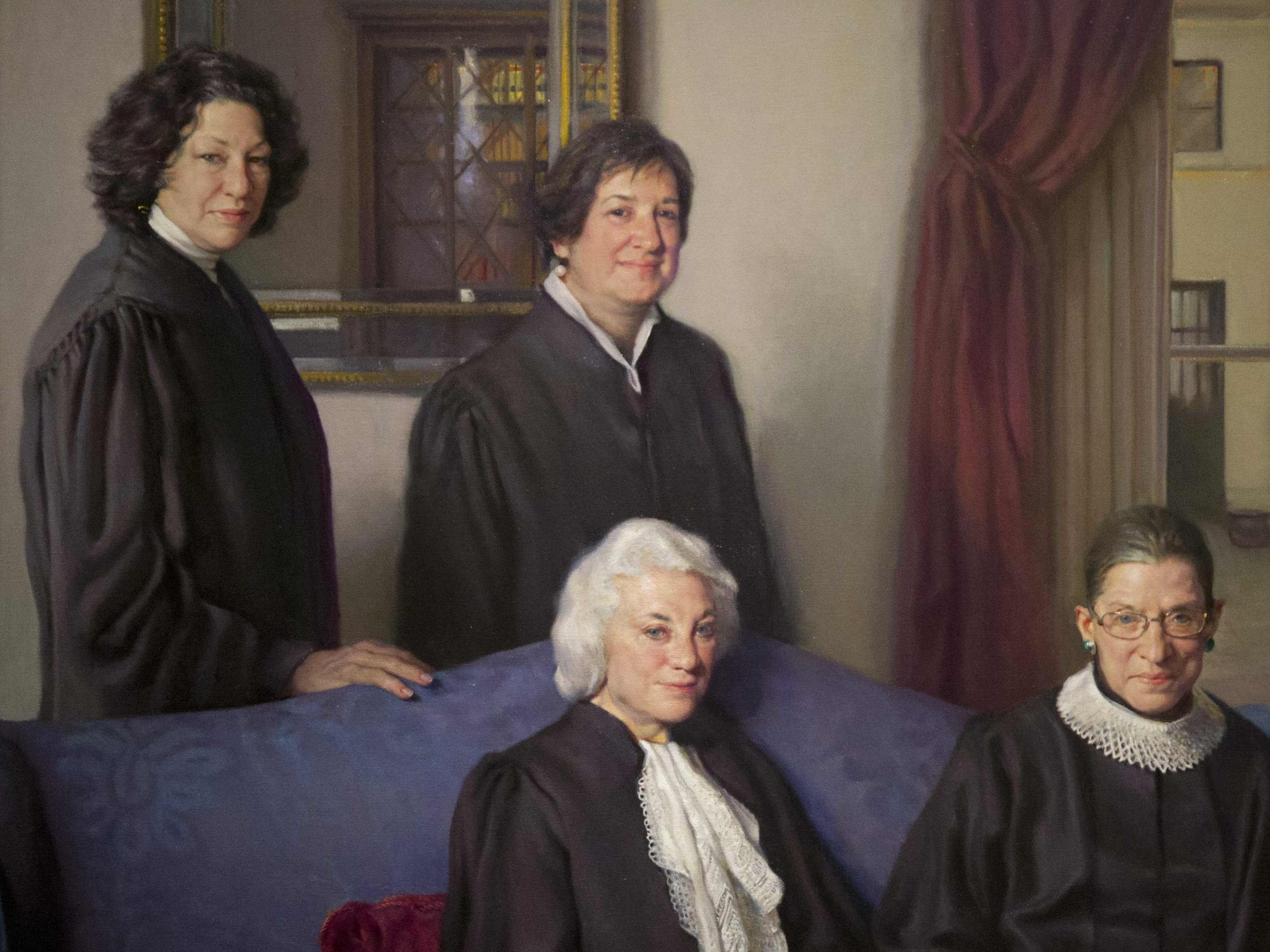 2732x2048 Women Supreme Court Justices In Oil Painting - Ruth Bader Ginsburg Painting