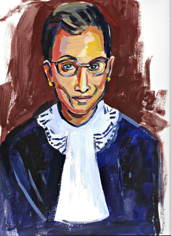 570x784 Rbg Painting, Ruth Bader Ginsburg, Giclee Art Print, 12 X 9 - Ruth Bader Ginsburg Painting