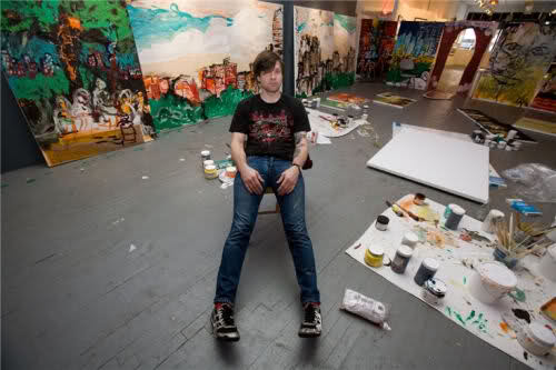 500x333 Ryan Adams Auctions Off Paintings For Charity - Ryan Adams Painting