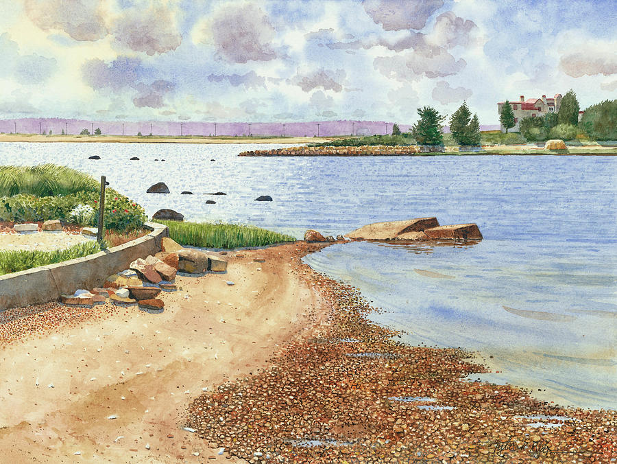 900x676 Crab Rock, Low Tide Painting By Tyler Ryder - Ryder Painting Of The Sea