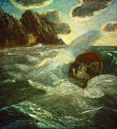 377x416 Lord Ullin's Daughter Before 1907 Painting Albert Pinkham Ryder - Ryder Painting Of The Sea