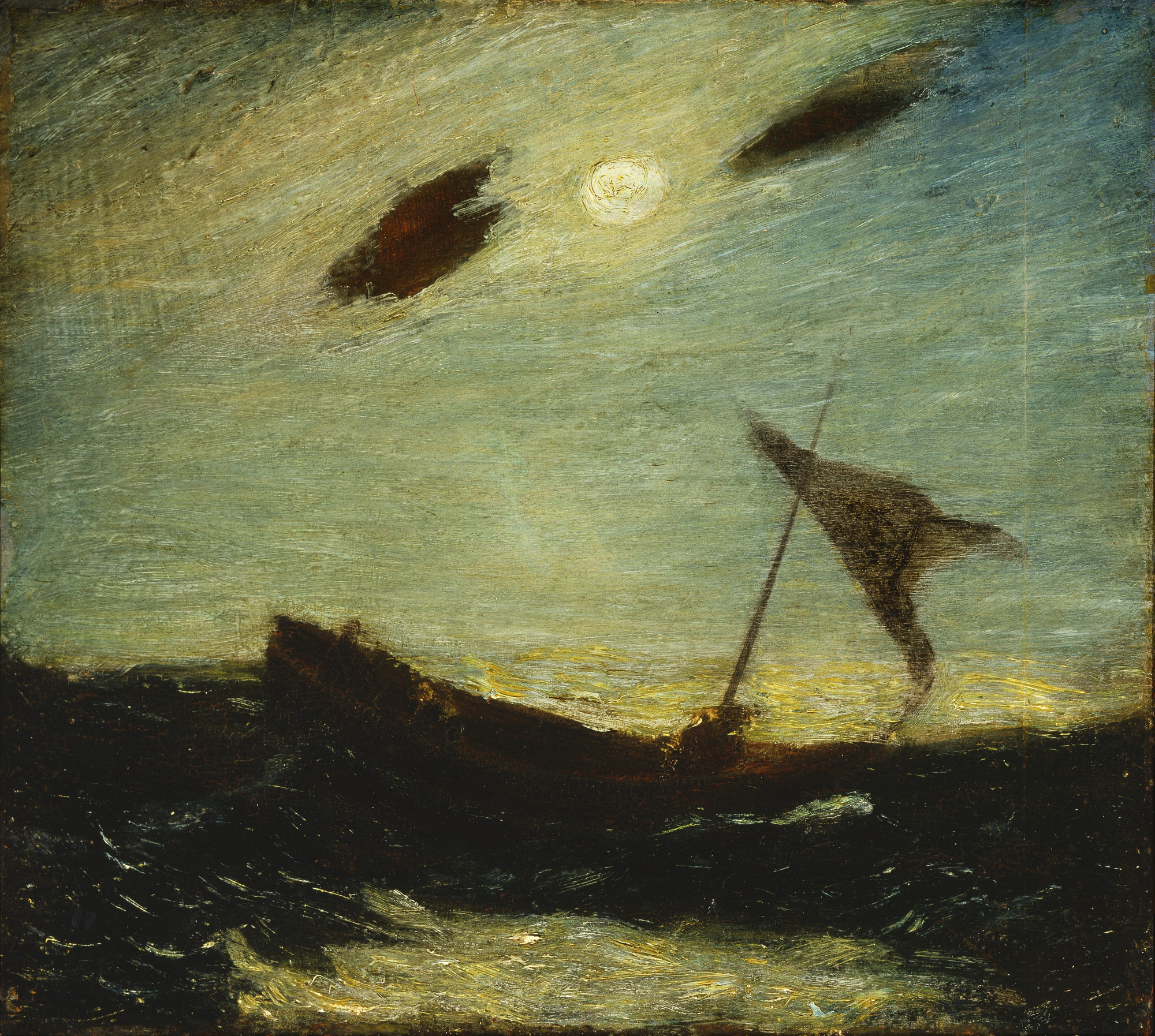 2000x1795 Moonlight Smithsonian American Art Museum - Ryder Painting Of The Sea